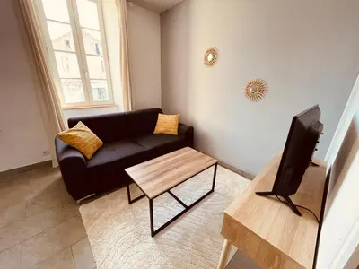 Coin salon dans l'établissement Albuconis 2 Appartement 1 chambre