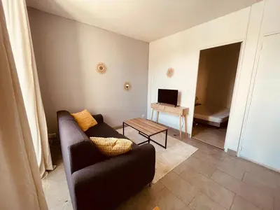 Coin salon dans l'établissement Albuconis 2 Appartement 1 chambre