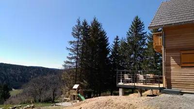 Paysage naturel près de le chalet