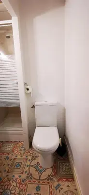 Salle de bains dans l'établissement Studio Résidence le Metropole