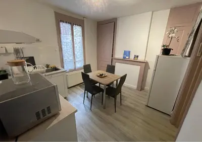 Cuisine ou kitchenette dans l'établissement Bienvenu chez Zazou