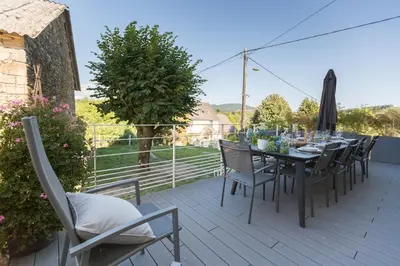 Balcon ou terrasse dans l'établissement Le Domaine de Mandrin