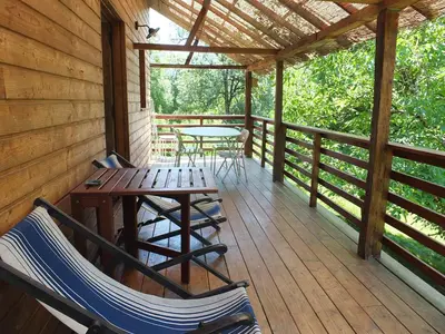 Balcon ou terrasse dans l'établissement Le Chemin des sens