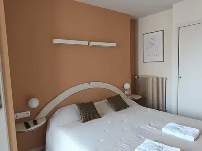 Un ou plusieurs lits dans un hébergement de l'établissement Hôtel restaurant Notre Dame