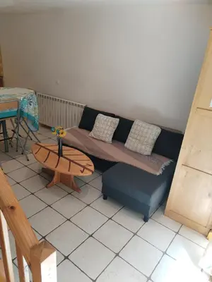 Coin salon dans l'établissement Au coeur des Volcans d'Auvergne