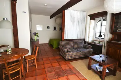 Coin salon dans l'établissement Gîte Manseng