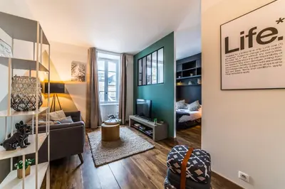 Télévision ou salle de divertissement dans l'établissement Le Studio Reynal - 1 Chambre