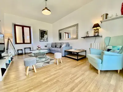 Coin salon dans l'établissement Les Pierres De Tiphaine