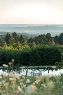 Paysage naturel près de le village vacances