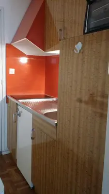 Cuisine ou kitchenette dans l'établissement Studio-cabine au pied des pistes à Super Besse