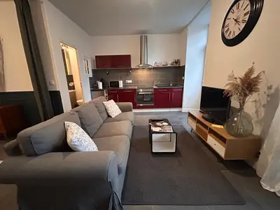 Cuisine ou kitchenette dans l'établissement L'Albuconis 1 Grand Studio