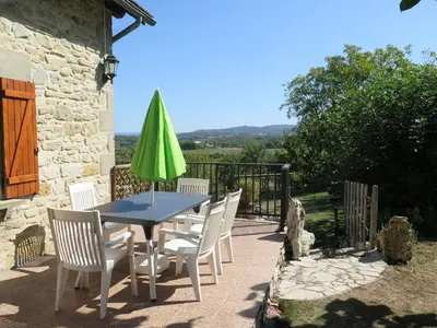 Vue générale sur la montagne ou vue sur la montagne depuis la maison de vacances