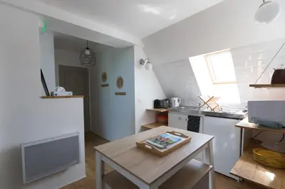 Cuisine ou kitchenette dans l'établissement Terre d'Horizon Auvergne
