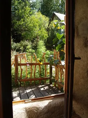 Jardin de l'établissement Gîte Nature Le moulin