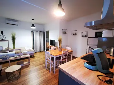 Cuisine ou kitchenette dans l'établissement L'Appart Montignac Lascaux