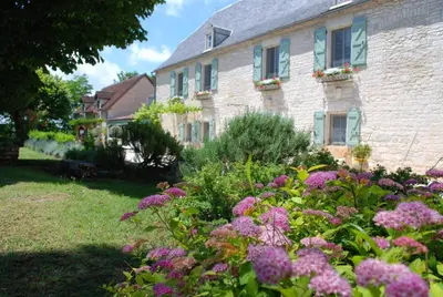 Jardin de l'établissement Hôtel Le Troubadour à Rocamadour