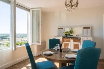 Coin salon dans l'établissement Bellevue appartement