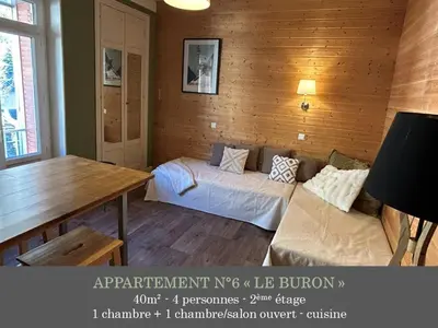 Un ou plusieurs lits dans un hébergement de l'établissement La Maison des Familles 10 appartements