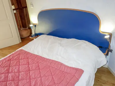 Un ou plusieurs lits dans un hébergement de l'établissement Holiday Home Maison Bonneval by Interhome