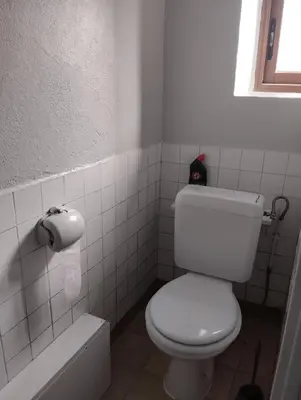 Salle de bains dans l'établissement Appartement Le Paradou à Besse