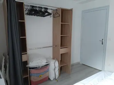 Un ou plusieurs lits dans un hébergement de l'établissement Appartement Le Paradou à Besse