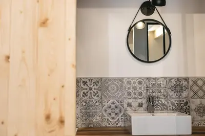 Salle de bains dans l'établissement LE PETIT MOULIN