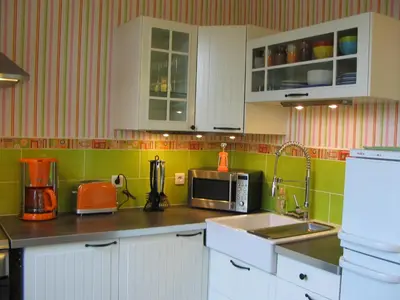 Cuisine ou kitchenette dans l'établissement La Vallée