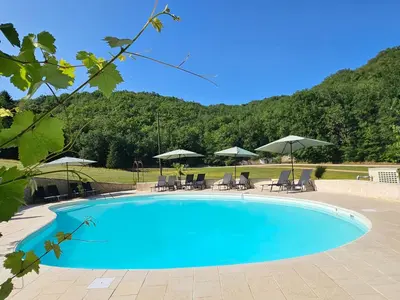Vue générale sur la montagne ou vue sur la montagne depuis la maison de vacances