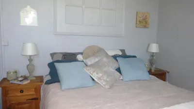 Un ou plusieurs lits dans un hébergement de l'établissement Le Compostelle Chic, Charme, Confort, Cocooning 80 m²