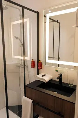 Salle de bains dans l'établissement Hotel Beau Site - Rocamadour