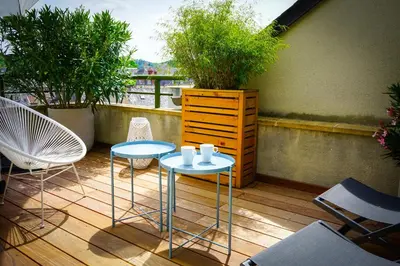 Balcon ou terrasse dans l'établissement L'Eden Urbain - 2 Chambres