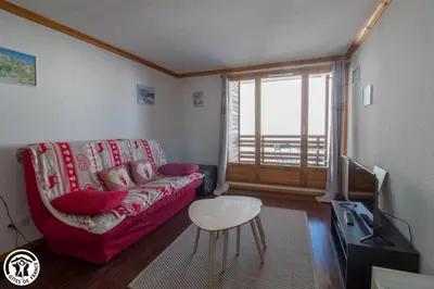 Coin salon dans l'établissement Appartement 4 personnes avec piscine, wifi, garage