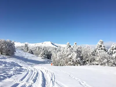 L'établissement RÉSID BEC DE L AIGLE Studio 21 - LE LIORAN en hiver