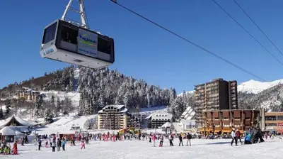 L'établissement RÉSID BEC DE L AIGLE Studio 22 - LE LIORAN en hiver