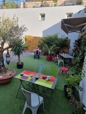 Jardin de l'établissement Amadour Hôtel