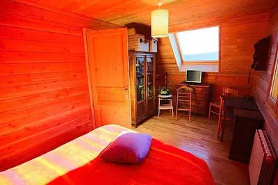 Cuisine ou kitchenette dans l'établissement Grandeur Nature