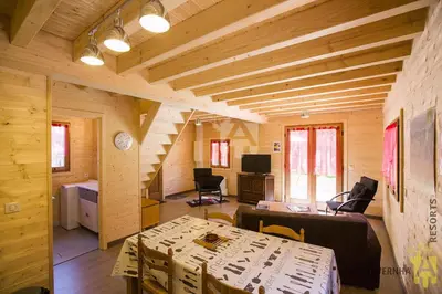 Coin salon dans l'établissement Chalet des Noisettes