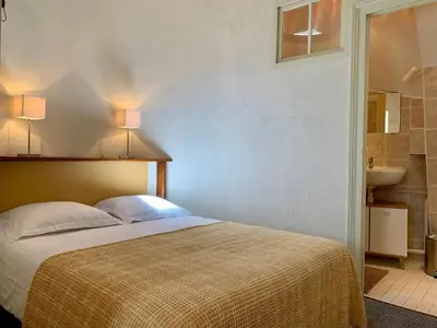 Un ou plusieurs lits dans un hébergement de l'établissement Villa in Saint-Nectaire near Ski Slopes