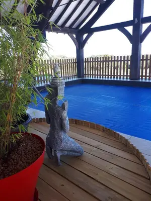 Balcon ou terrasse dans l'établissement Domaine des grandes landes