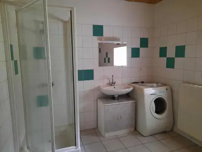 Salle de bains dans l'établissement Le Randonneur