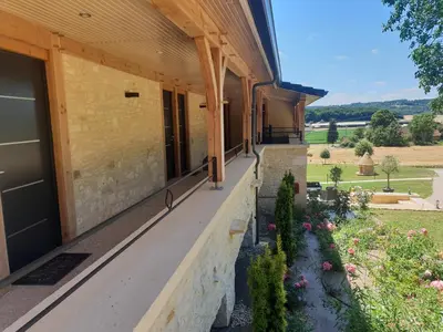 Jardin de l'établissement L'étable gourmande chambres d'hôtes et ferme auberge