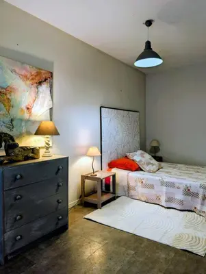 Un ou plusieurs lits dans un hébergement de l'établissement Gîte le pré des Colombes