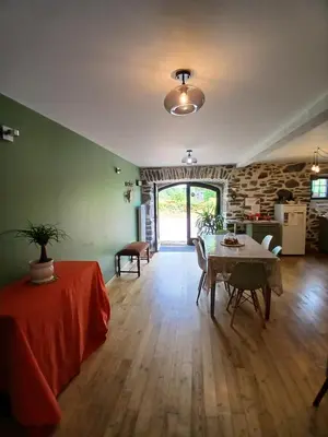 Cuisine ou kitchenette dans l'établissement L étable au naturel