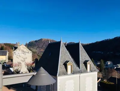 Vue générale sur la montagne ou vue sur la montagne depuis l'appartement