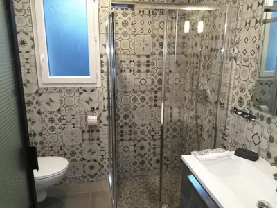 Salle de bains dans l'établissement Le petit poucet