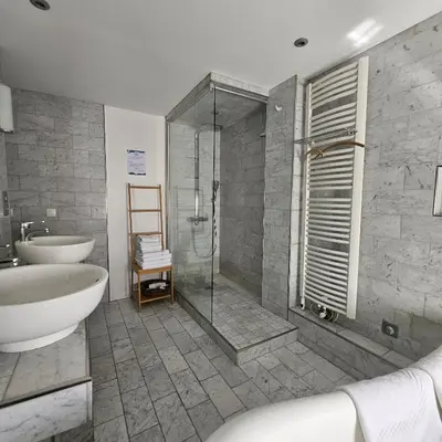 Salle de bains dans l'établissement DATCHA ANASTASIA