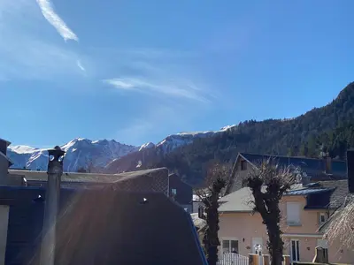 Vue générale sur la montagne ou vue sur la montagne depuis l'appartement