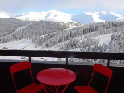 Vue générale sur la montagne ou vue sur la montagne depuis l'appartement