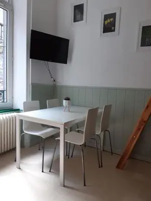 Télévision ou salle de divertissement dans l'établissement La Villa des Thermes