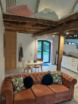 Coin salon dans l'établissement Les Hauts de Bagadou